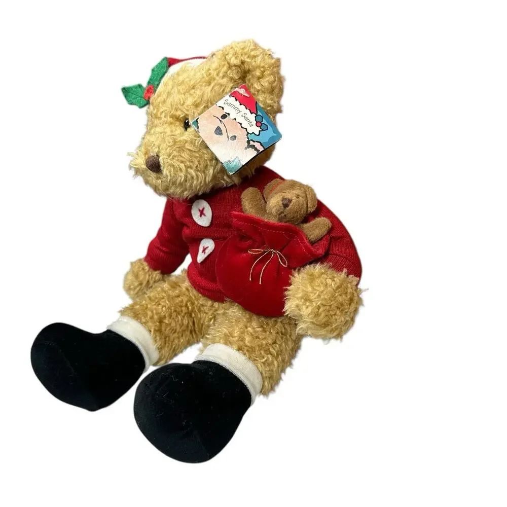 Vtg Russ Avon Bear Collection Sammy Santa Teddy Christmas 9